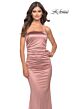 La Femme 31189 Strapless Ruched Fitted Dress