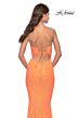 La Femme 31199 Sleeveless Lace-Up Back Dress