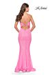 La Femme 31199 Sleeveless Lace-Up Back Dress