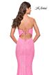 La Femme 31199 Sleeveless Lace-Up Back Dress