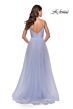 La Femme 31204 V-Neck Low Back Dress