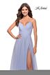 La Femme 31204 V-Neck Low Back Dress