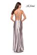 La Femme 31208 Scoop Neckline Lace-Up Back Dress
