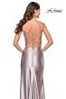 La Femme 31208 Scoop Neckline Lace-Up Back Dress