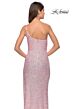 La Femme 31212 Cutaway Slit One Shoulder Sequin Dress