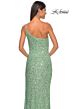 La Femme 31212 Cutaway Slit One Shoulder Sequin Dress