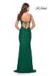 La Femme 31218 Scoop Neckline Tie Back Bejeweled Dress