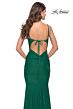 La Femme 31218 Scoop Neckline Tie Back Bejeweled Dress