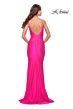 La Femme 31222 V-Neck Embellished Straps Dress