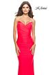 La Femme 31222 V-Neck Embellished Straps Dress