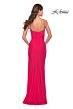 La Femme 31224 Faux Wrap V-Neck Dress