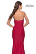 La Femme 31226 Notched Neckline Semi-Open Back Dress
