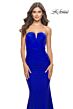 La Femme 31226 Notched Neckline Semi-Open Back Dress