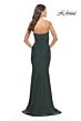 La Femme 31226 Notched Neckline Semi-Open Back Dress