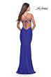 La Femme 31228 Tie Back Side Cutout Ruched Dress