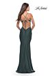 La Femme 31228 Tie Back Side Cutout Ruched Dress