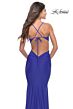 La Femme 31228 Tie Back Side Cutout Ruched Dress