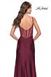 La Femme 31229 High Slit Illusion Corset Dress