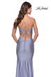 La Femme 31237 Lace-Up Back Hot Fix Ruched Dress