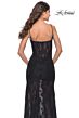 La Femme 31252 High-Slit Semi-Open Back Dress
