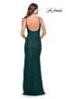 La Femme 31259 High-Slit Scoop Back Dress
