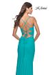 La Femme 31264 Lace-Up Back Slit Skirt Back Dress