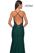 La Femme 31265 Criss Cross Back Beaded Lace Dress