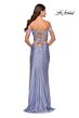 La Femme 31276 Off The Shoulder Hot Fix Lace-Up Dress