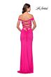 La Femme 31276 Off The Shoulder Hot Fix Lace-Up Dress
