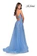 La Femme 31284 High-Slit V-Neck Dress