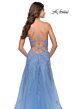 La Femme 31284 High-Slit V-Neck Dress
