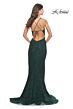La Femme 31288 Cutaway Slit Tie Back Lace Dress