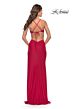 La Femme 31292 High Slit Low V-Neck Dress