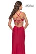 La Femme 31292 High Slit Low V-Neck Dress