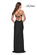 La Femme 31292 High Slit Low V-Neck Dress