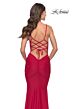 La Femme 31294 Multiple Cutout Lace-Up Back Dress