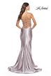La Femme 31295 Lace-Up Back Sweetheart Neck Dress