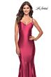 La Femme 31295 Lace-Up Back Sweetheart Neck Dress