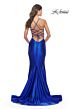 La Femme 31295 Lace-Up Back Sweetheart Neck Dress