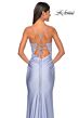 La Femme 31301 Floral Sides Plunging Neck Hot Fix Dress