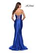 La Femme 31321 Strapless Lace-Up Back Dress