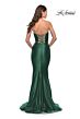 La Femme 31321 Strapless Lace-Up Back Dress
