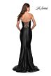 La Femme 31321 Strapless Lace-Up Back Dress