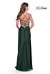 La Femme 31332 Slight Scoop Neckline Lace-Up Back Dress