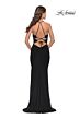 La Femme 31334 Multiple Cutout Lace-Up Ruched Dress