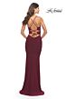 La Femme 31334 Multiple Cutout Lace-Up Ruched Dress