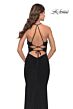 La Femme 31334 Multiple Cutout Lace-Up Ruched Dress