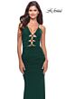 La Femme 31334 Multiple Cutout Lace-Up Ruched Dress