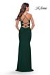 La Femme 31334 Multiple Cutout Lace-Up Ruched Dress