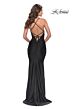 La Femme 31336 Plunging V-Neckline Beaded Sheer Bodice Dress